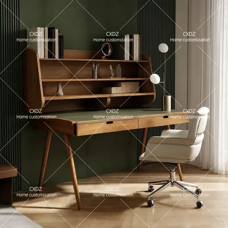 Solid Wood Desk Nordic Style Wall Mounted Computer Table Minimalist Writing Desk for Bedroom Home Office Student Study