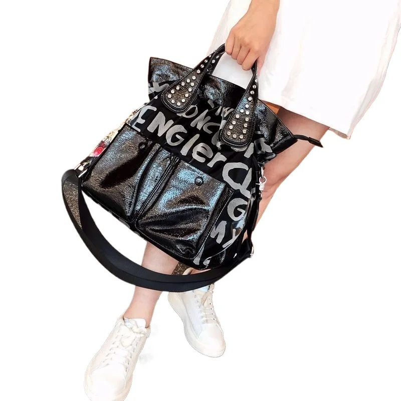 

Hot Diamond Printing Personalized Letter Laptop Girl Bag New Fashion Versatile Large Capacity Crossbody Shoulder Bag Handbags