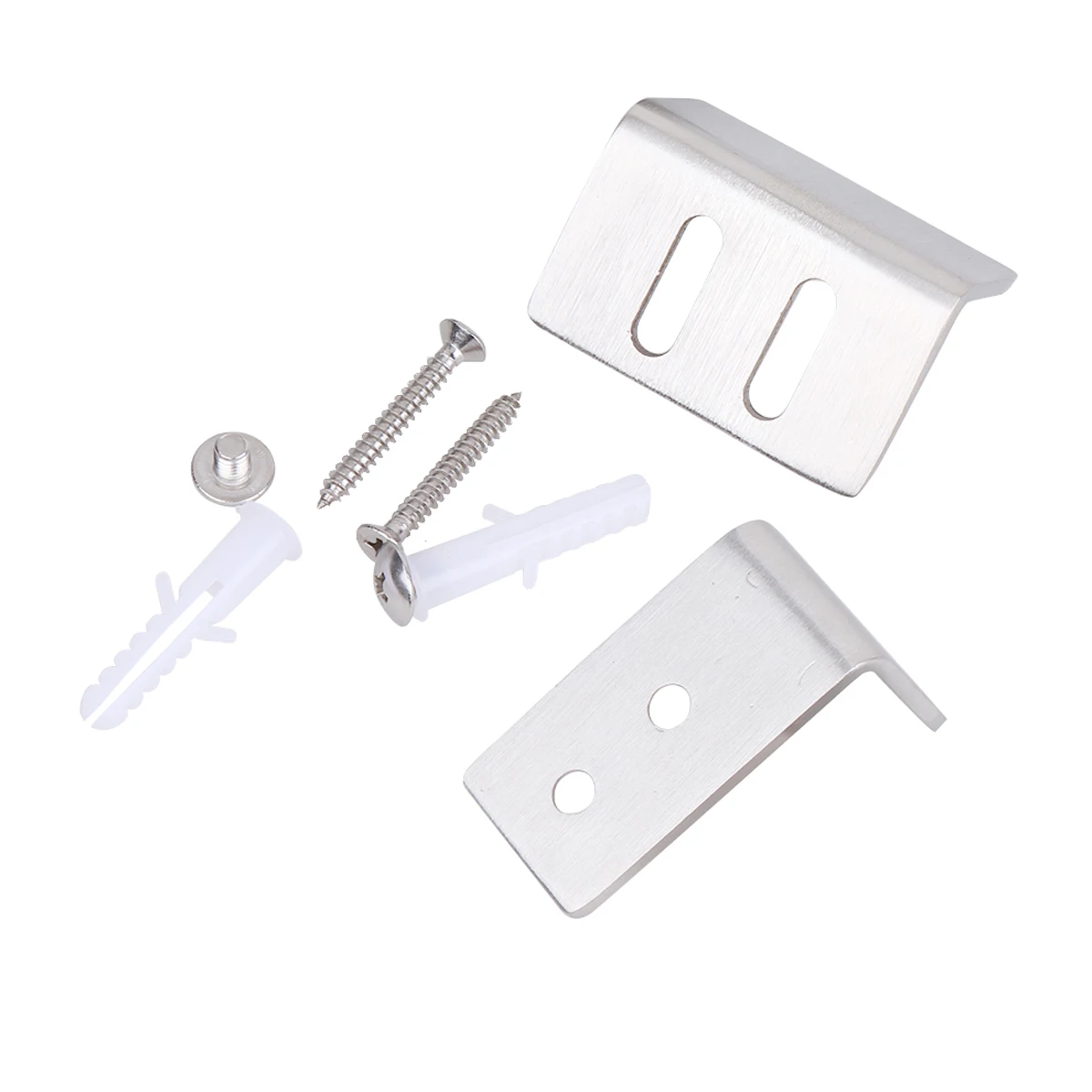 

Adjustable Door Stopper Floor Guide for Sliding Barn Doors Durable Plastic Silver Hardware Pre-Grooved Non Grooved Doors Door