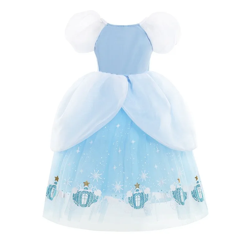 Elsa Dresses for Girls Halloween Costumes Princess Snow Queen Elsa Children Gowns Kid Disfraz Set Cosplay Outfits Party