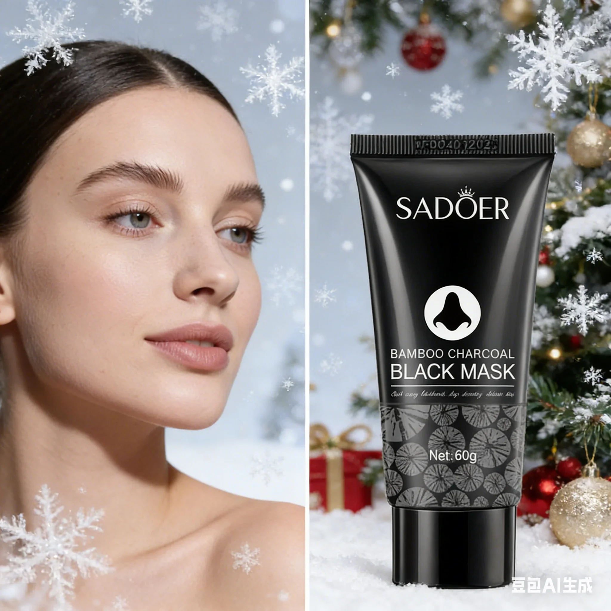 60g Bamboo Charcoal Peel Off Mask Deep Cleansing Oil Control Blackhead Removal Pore Minimizer for Nose&T-Zone Purifying FaceCare