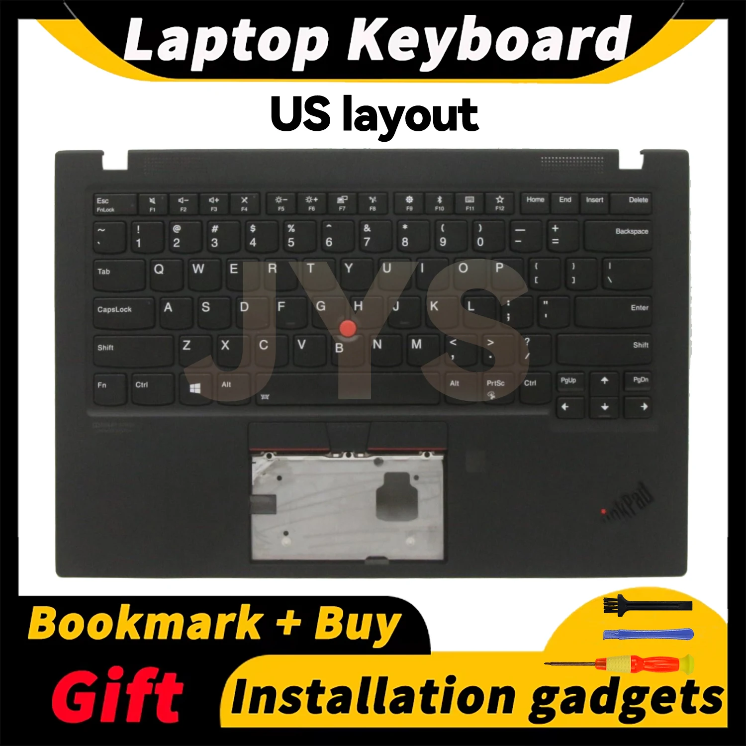 

Подходит для Lenovo ThinkPad X1 Carbon 7th Gen7 2019, сменная клавиатура C-shell для ноутбука с подсветкой, американская раскладка 5M10W85882