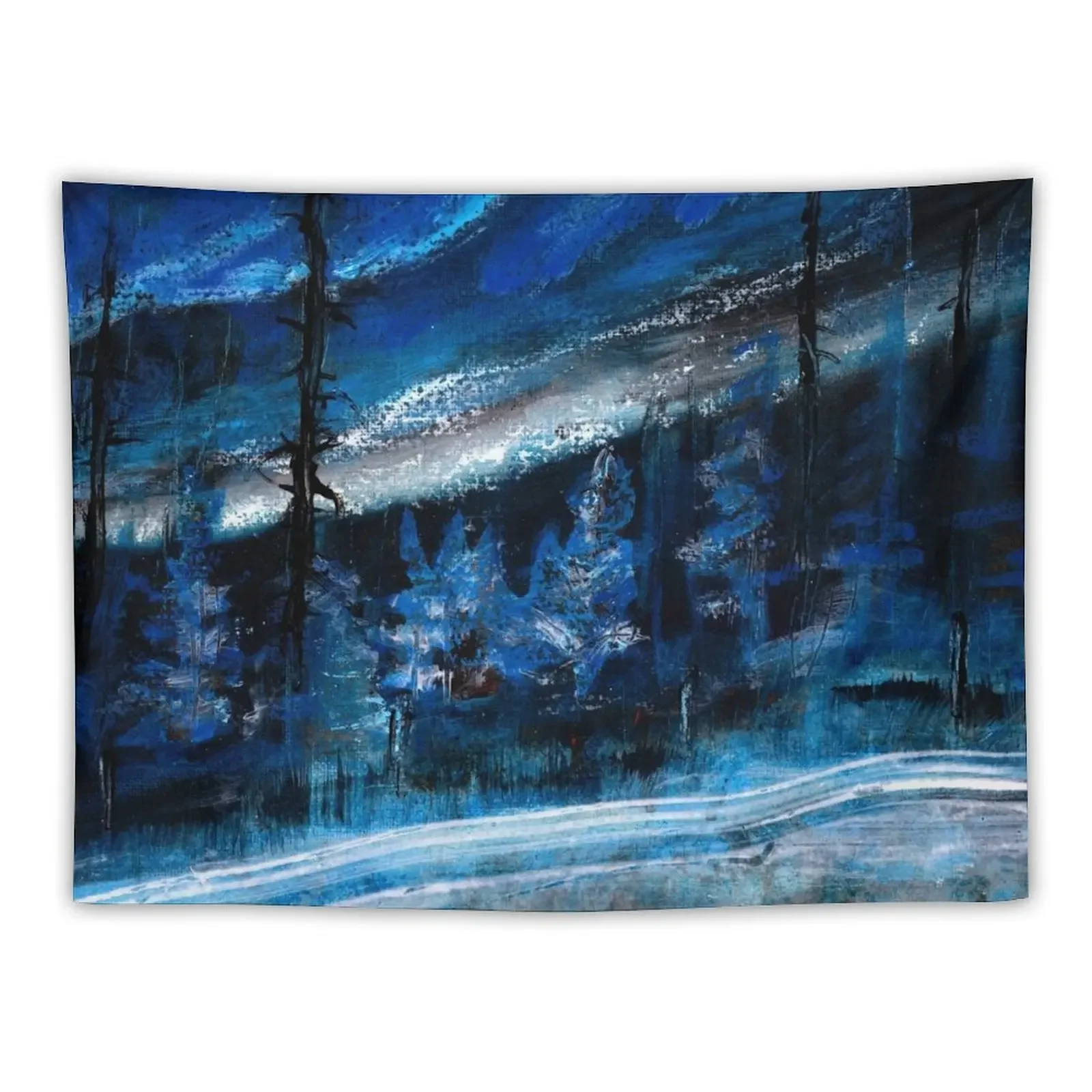 Natt Nordisk Ski by Dennis Weber of ShreddyStudio Tapestry Decorative Wall Mural Room Decorations House Decor Tapestry