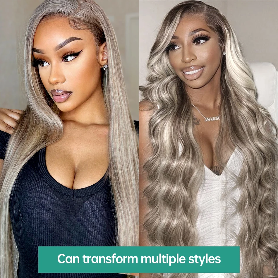 30 Inch #P18/613 Original Blonde Highlight Glueless Body Wave Lace Front Human Hair Wig 13x4 13x6 Lace Frontal Wigs for Women