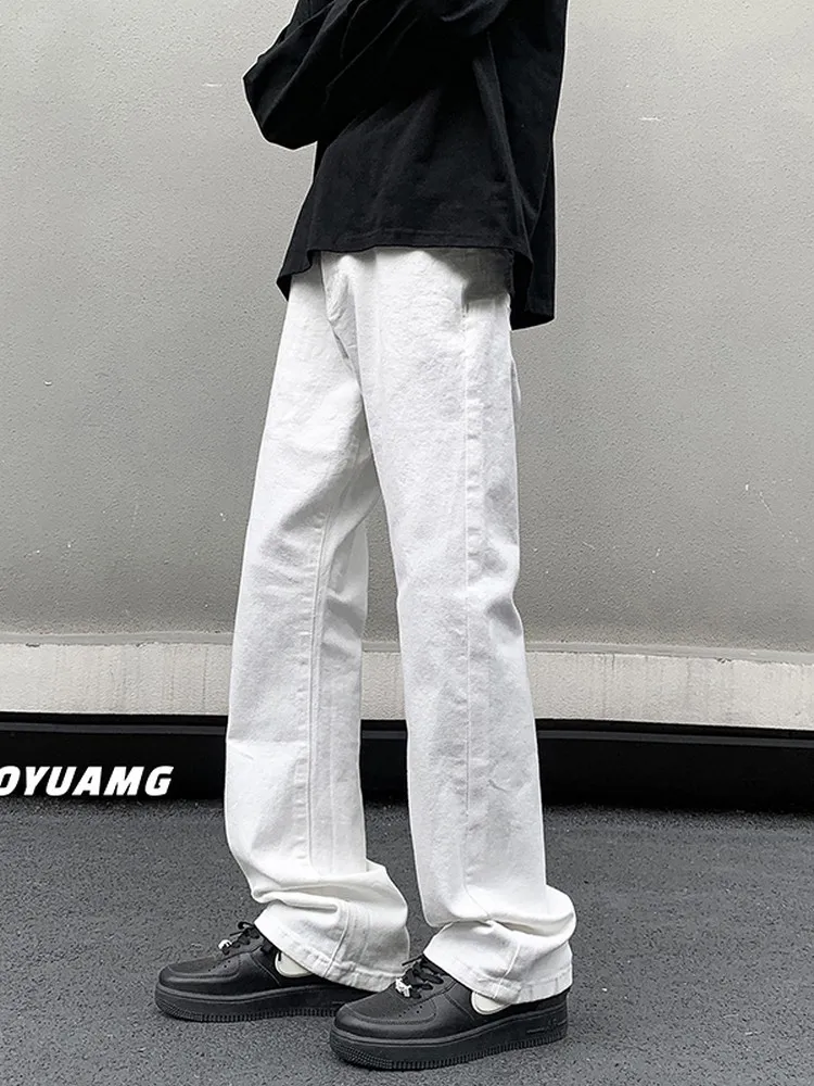 

Мужские джинсы Slim Fit American Sle: модные, молодежные, прямые, с расклешением, для весны и осени, премиум-класса