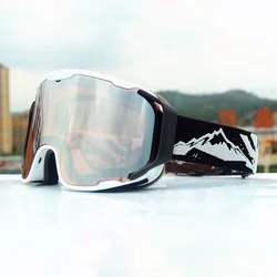 Grandi occhiali da sci uomo donna doppia lente antiappannamento UV Snow Goggle inverno alpinismo Snowbaord sci Eyewear