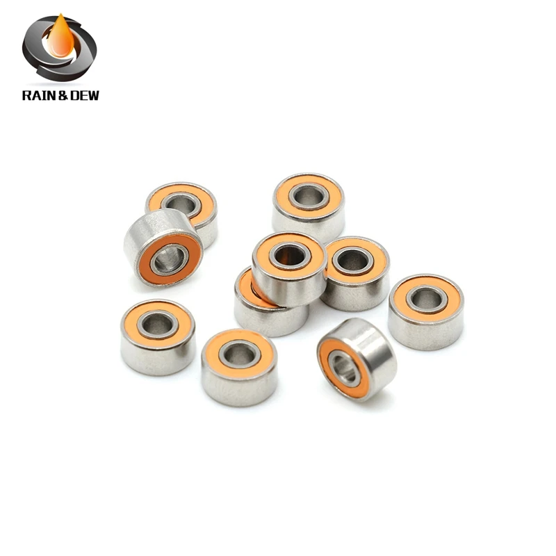 10PCS S693RS CB 3x8x4 mm ABEC-7 Stainless Steel Hybrid Ceramic Ball Bearing S693 693RS 2RS