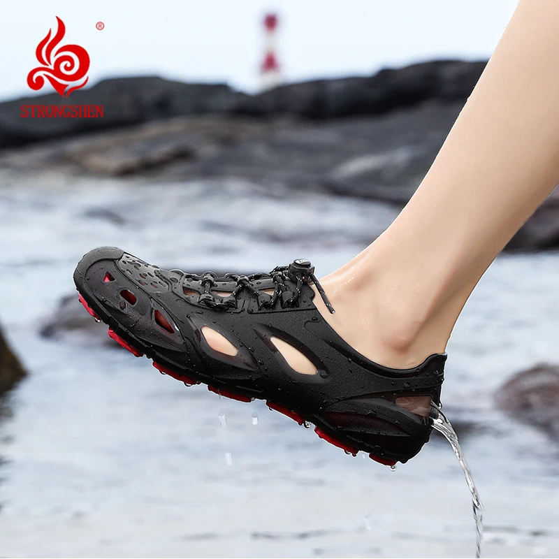 

STRONGSHEN Quick-Drying Men Beach Water Shoes Swimming Aqua Shoes Non Slip Breathable Seaside Barefoot Surfing Upstream Sneakers