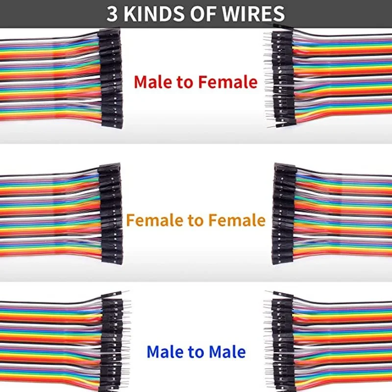 10CM 15CM 20CM 30CM 40CM 20PIN Jumper Wire Male to Male+Male to Female and Female to Female Dupont Line Jumper Cable For Arduino