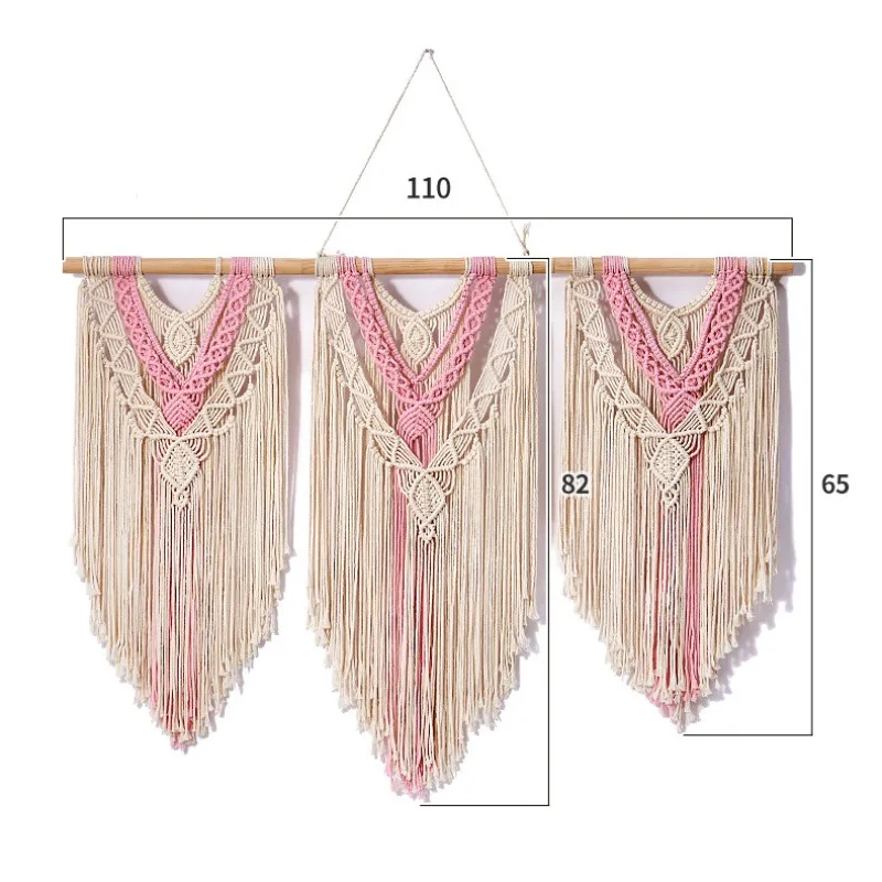 New tapestries, simple decoration, hand-woven tapestries, three-section door curtain partition removable