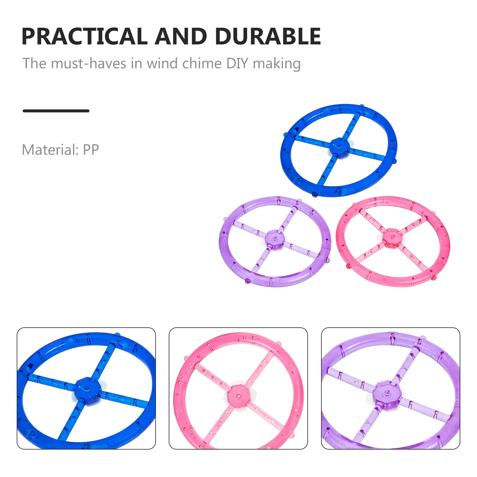 3Pcs Wind Chime DIY Rings for Craft Making