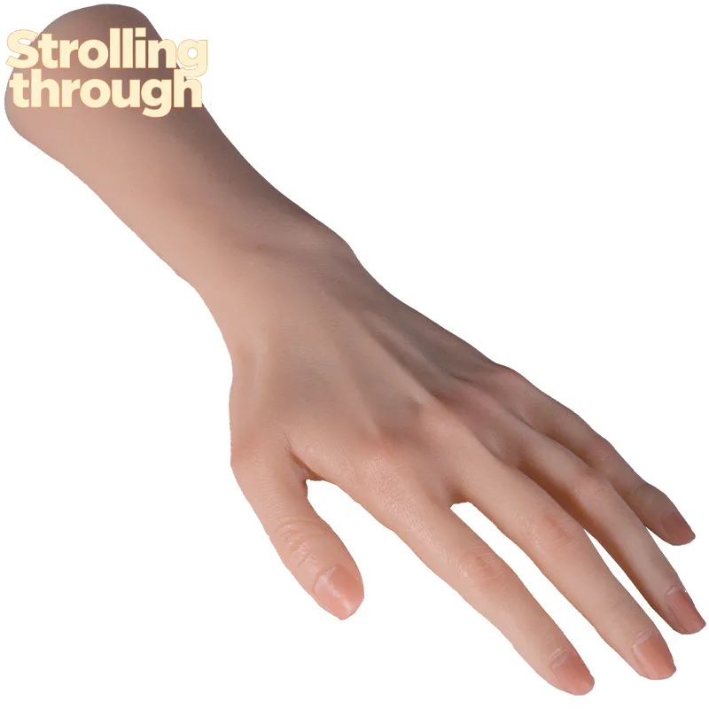

Силиконовая тренировочная рука с гибкими пальцами и изогнутым запястьем для демонстрации ногтей, колец, браслетов, часов, а также для рисования и фотосъемки