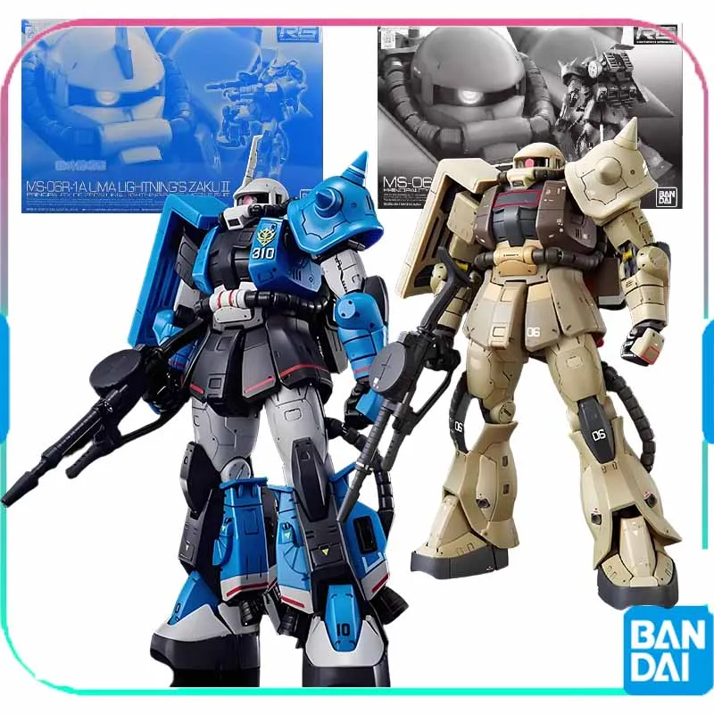 

Bandai Original GUNDAM RG 1/144 MS-06R-1A UMALIGHTNINGS ZAKU Anime Action Figure Assembly Model Toys Collectible Model Ornaments