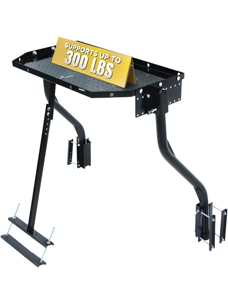 CC-255 トレーラー トレイ - RV およびキャンピングカー用の屋外および発電機保管用 A フレーム カーゴ キャリア - ブラック