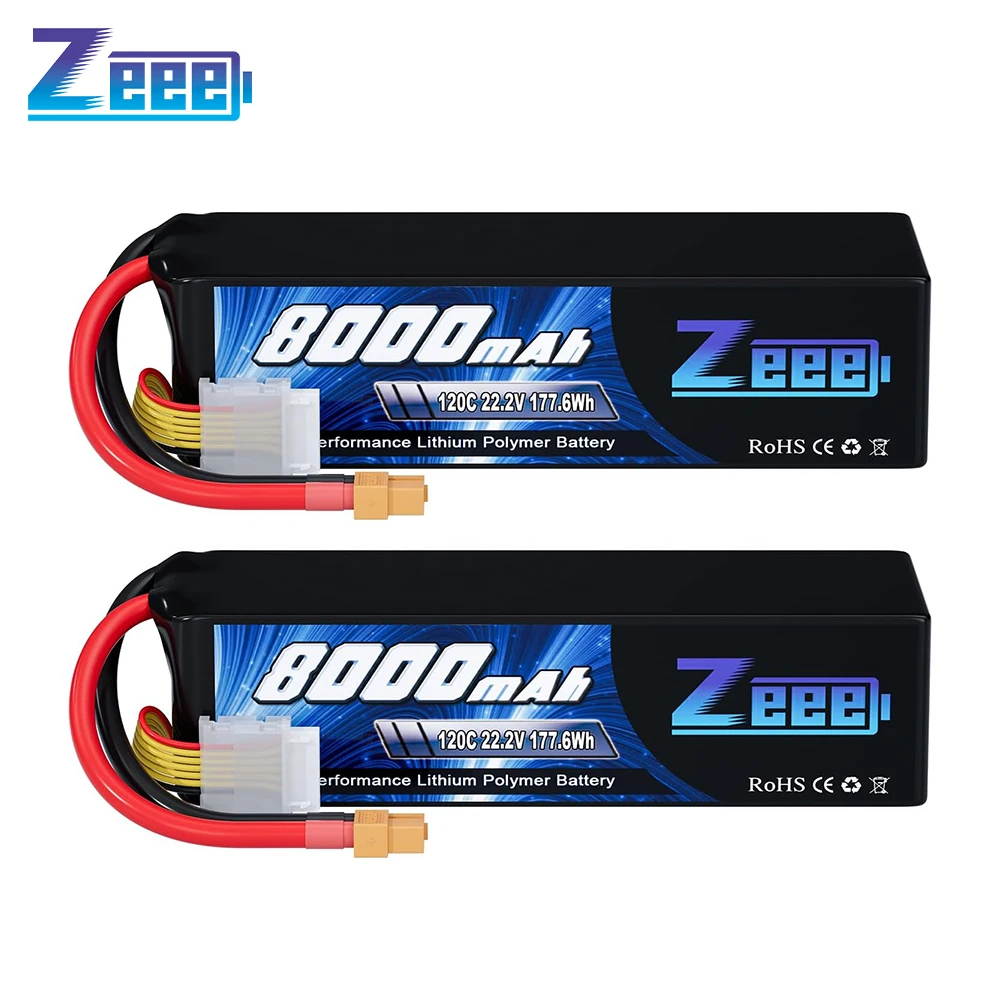 

ZEEE 6S 8000 мАч Lipo аккумулятор 22,2 В 120C FPV аккумулятор для дрона со штекером XT60 для радиоуправляемых автомобилей, лодок в пустыне, гоночных моделей для хобби