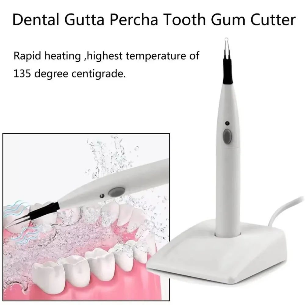 Taglierina per gengive dentali senza fili Endo Gutta Percha + 4 punte riscaldanti Lab dentale Interruttore disciolto Attrezzatura per l'igiene orale