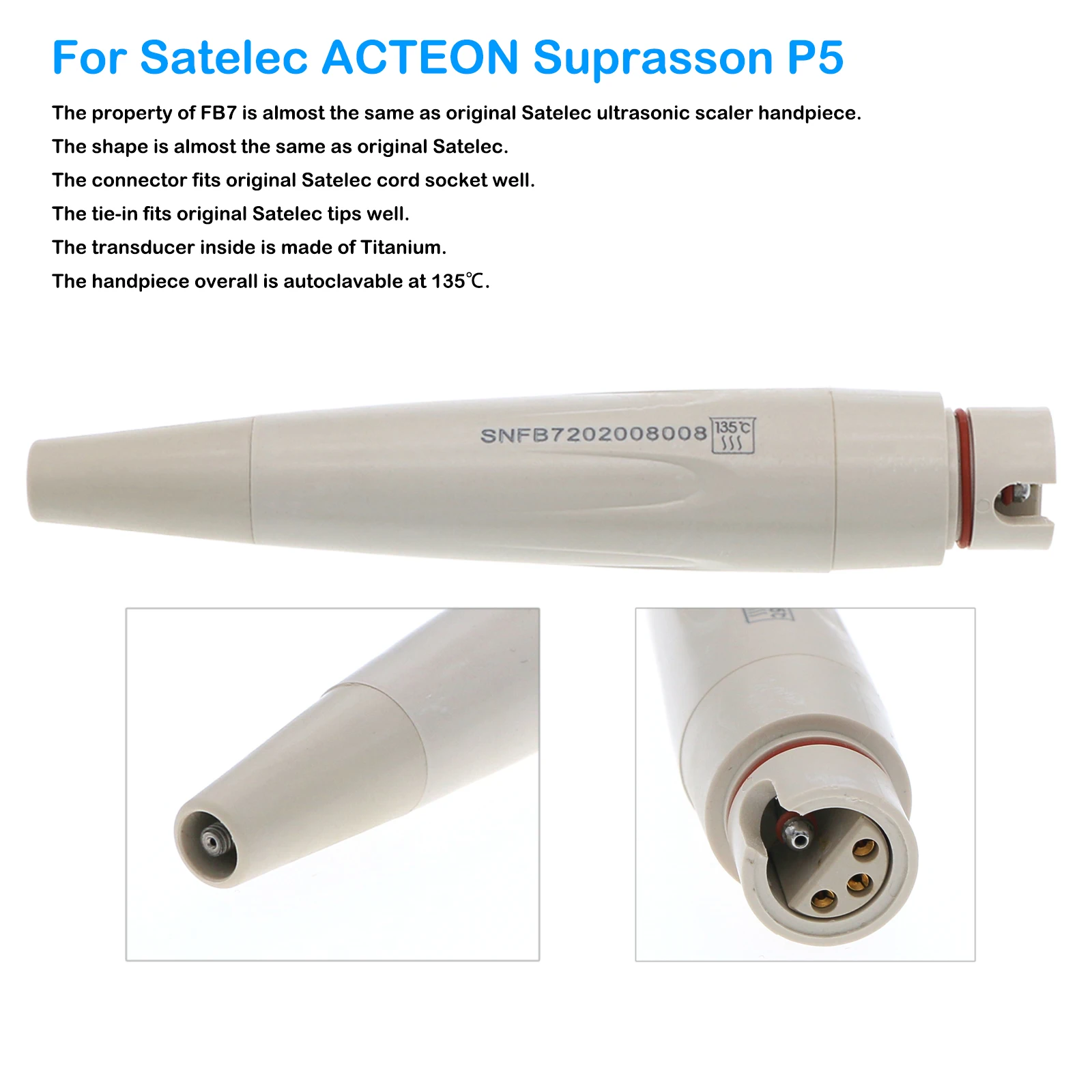 FB6/FB7 Dental Ultrasonic Scaler Handpiece handle Fit Suprasson P5 ACTEON Satelec