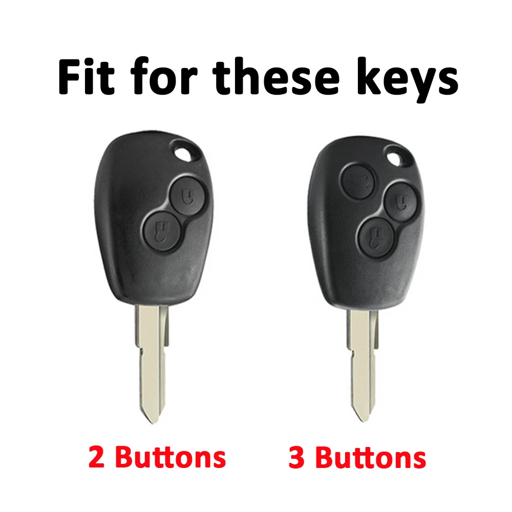Gold Edge Soft TPU For Renault Duster Sandero Clio Trafic Twingo Kangoo Master Modus Dacia Car Key Case 2/3 Buttons Keyless