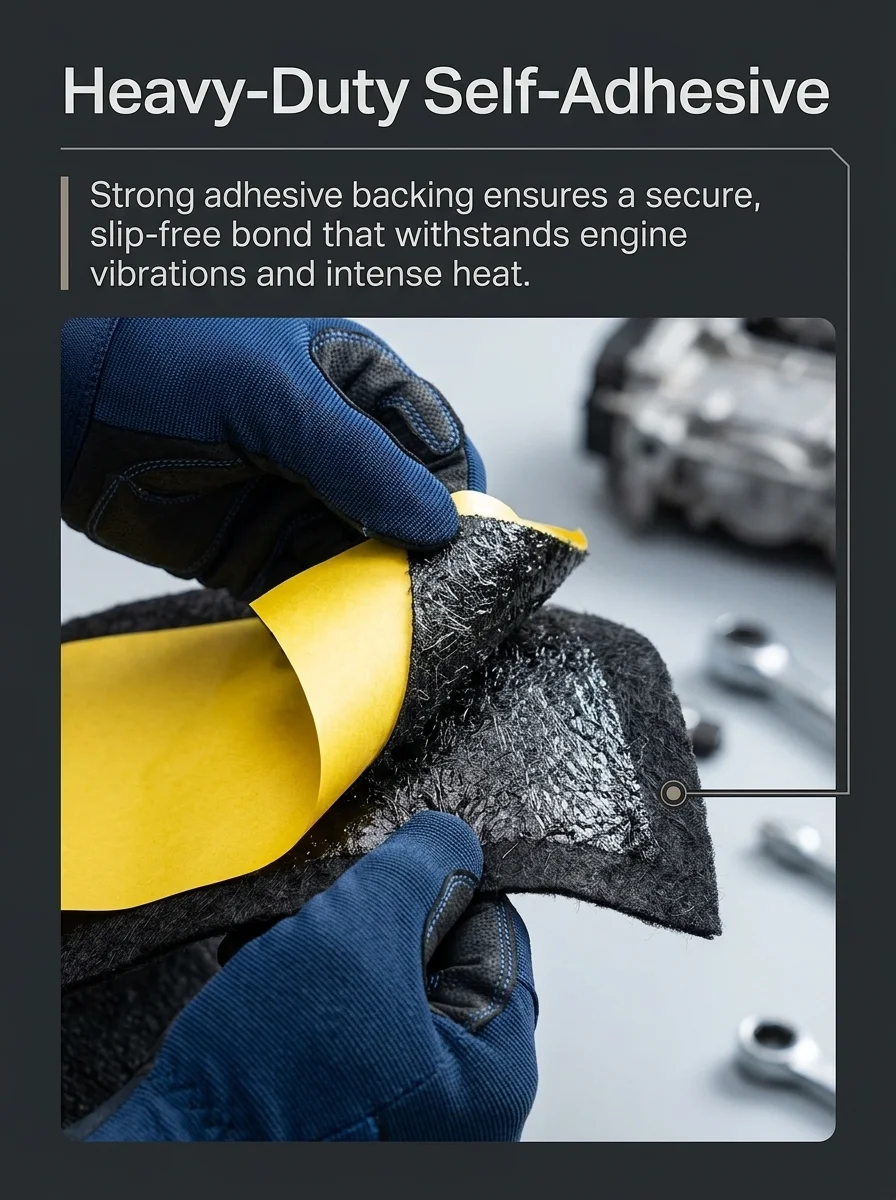 Car Battery Thermal‑Retention Pad Self‑Adhesive Heat Preservation Mat Trimmable Protector for Automotive Marine Vehicle Battery