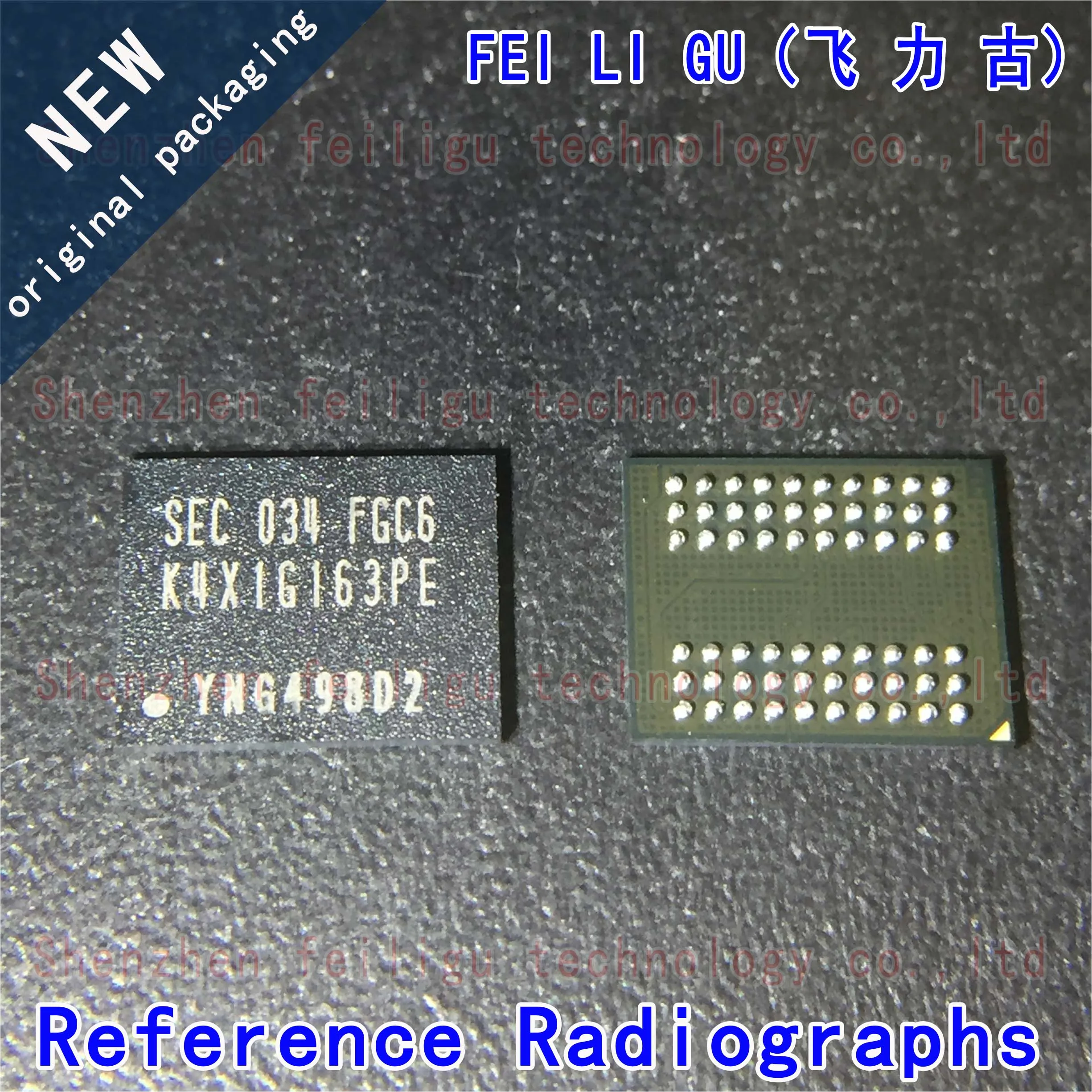 1~30PCS 100% New original K4X1G163PE-FGC6 K4X1G163PE Package:FBGA60 Memory Chip