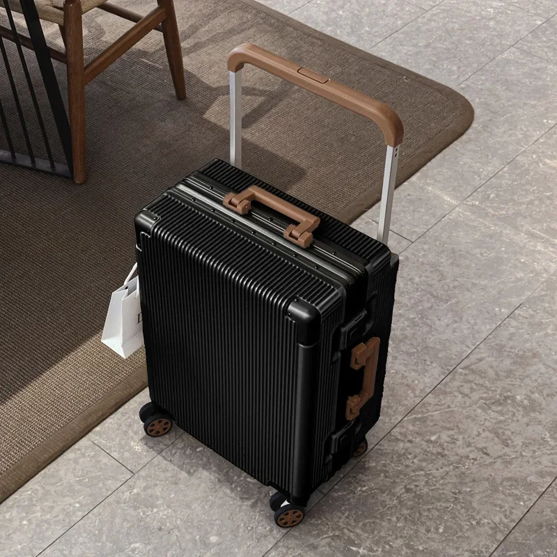 Fashion Wide Pull Rod Trolley Case Travel Suitcase Male 20/24/26 Trunk Female Rolling Luggage 20 Boarding Box Universal Wheel