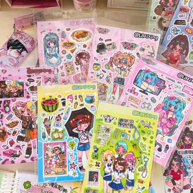 

Cute Cartoon Character Stickers Spicy Girl Decoration Stickers