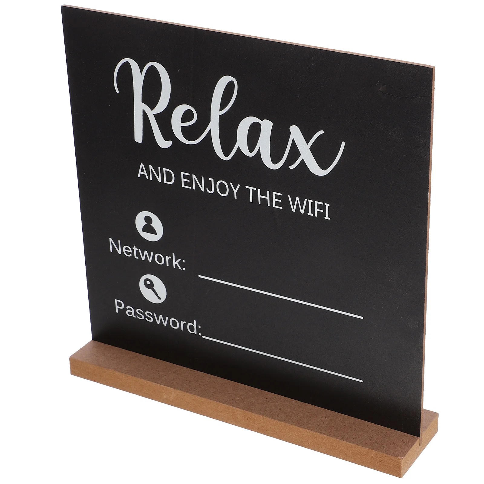 Tablero de muestra WiFi de madera, mesa de actualización fácil, señal de contraseña WiFi para el hogar, Hotel, oficina, escritorio, madera inalámbrica