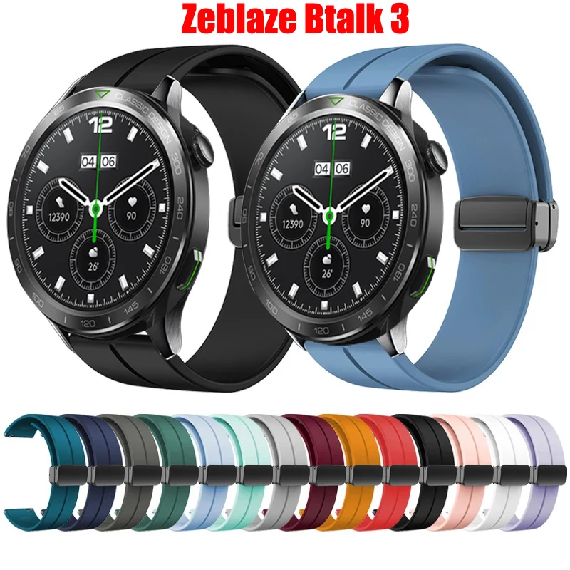 

Magnetic Folding Buckle Band for Zeblaze Btalk 3 Silicone Strap for Zeblaze Btalk 3 Watchband Bracelet