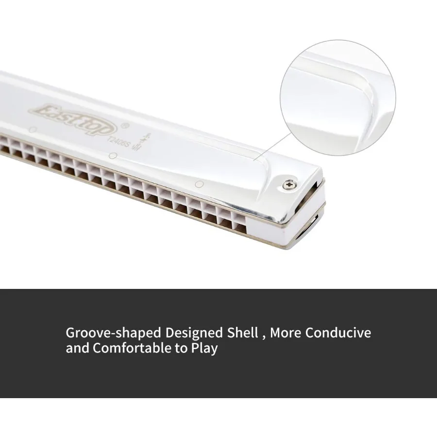 هارمونيكا تريمولو من إيست توب مفتاح E 24 فتحة جهاز اهتزاز احترافي T2406S هارمونيكا للبالغين المحترفين وستو #5