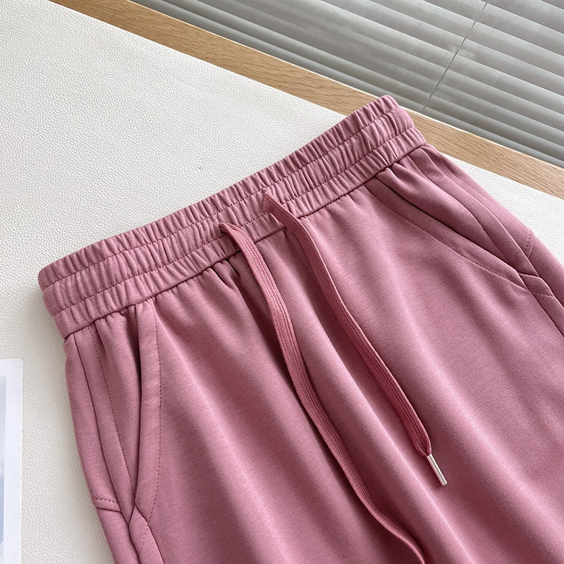 Falda larga cómoda de cintura alta para mujer, falda larga dividida con capa de aire Modal, holgada, elástica, de cuatro lados, informal, para otoño