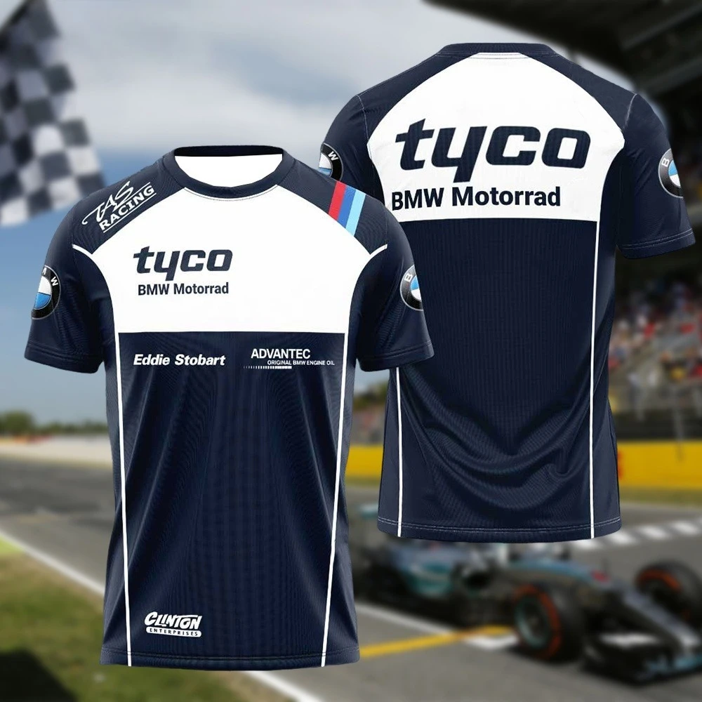 

Summer BMW Racing Suit Men's Quick-drying T-shirt Hot-selling Short-sleeved Motorcycle Casual Breathable Loose T-shirt