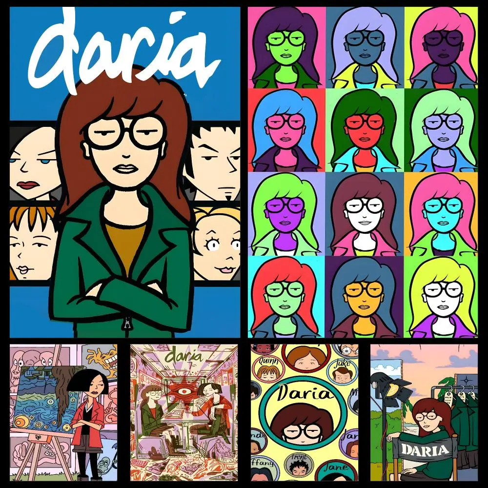 Cartoon Daria Jane Lane Sick Sad World Poster PP Self Adhesive Decorative HD For Garage Gaming Room Living Room Gift