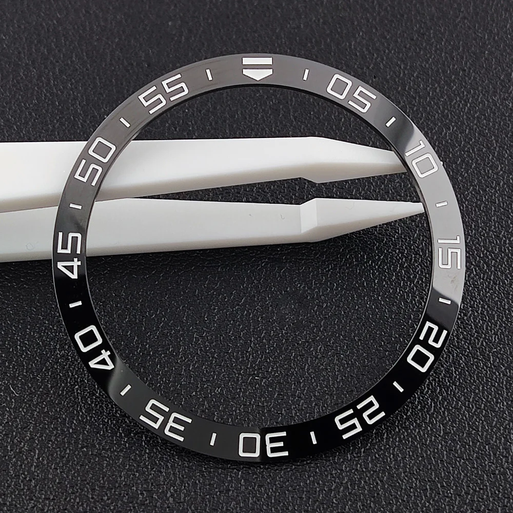 41.5*34.7mm Sloping no Luminous Ceramic Bezel Insert Replacement of watch accessories Ceramic Bezel Insert F1 series