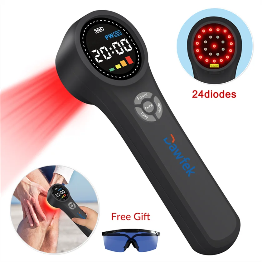 Dawfek Portable Handheld Cold Laser Light Therapy for Knee 660nm 810nm 980nm Laser Treatment for Feet Wounds Healing Pain Relief