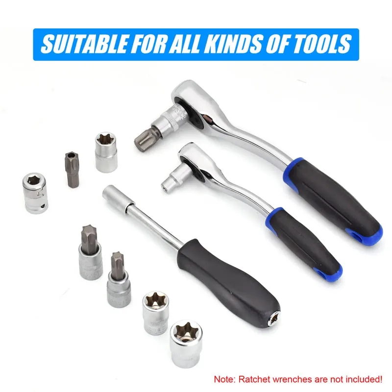 Torx Star Sockets & Bit Set Male / Female E-Security Bits Drive Handheld Tool Torque Star Socket Car Repairing Tools