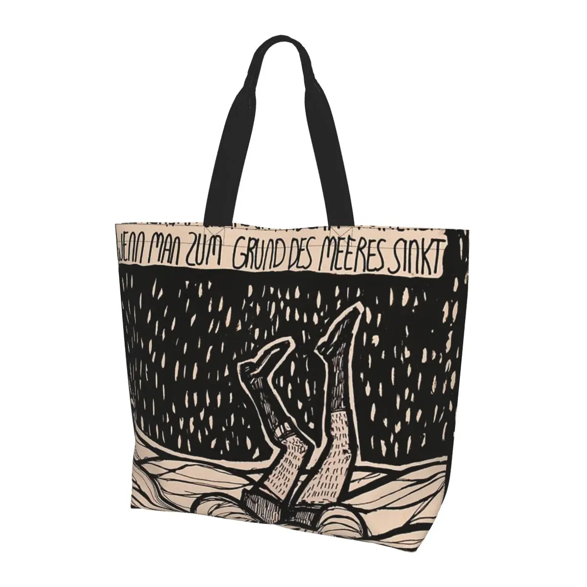 

Till Lindemann Poem Shopping Tote Bag Холщовые сумки на плечо большой вместимости Сумка-шоппер для продуктов для женщин