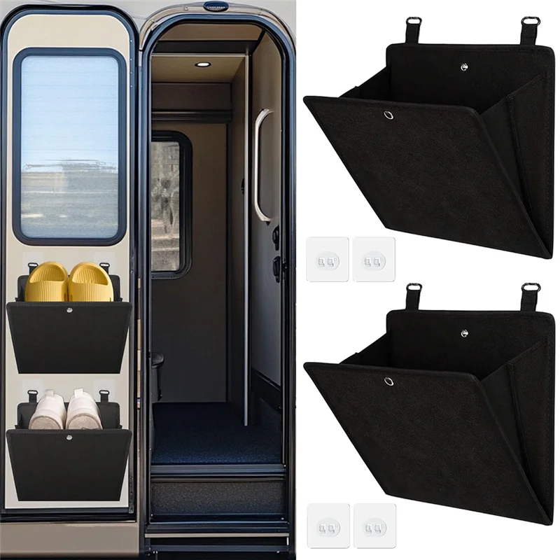 

THIVN-Wall Shoe Racks 2 Pack, RV Shoe Rack, Self-Adhesive RV Accessories For Inside Shoe Organizer,RV Storage And Organization