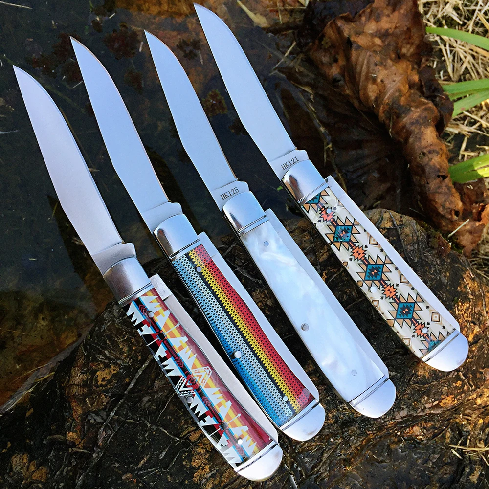 W124 Slip Joint Folding Knives Pocket Modern Traditional Classic Knife Camping tactical Survival Knife Tool