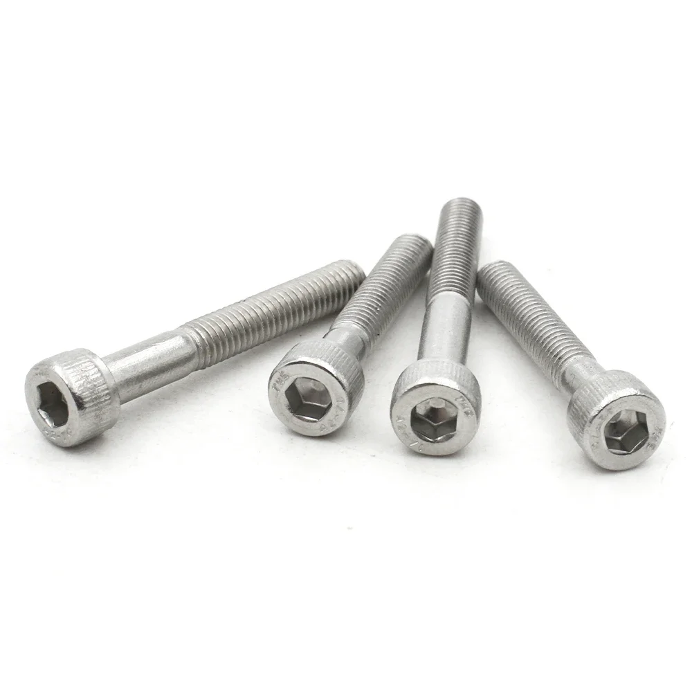 10 /2 /1pcs M3 M4 M5 M6 M8 304 Stainless Steel Lengthened Long Allen Hexagon Hex Socket Cap Head Half Thread Screw Bolt