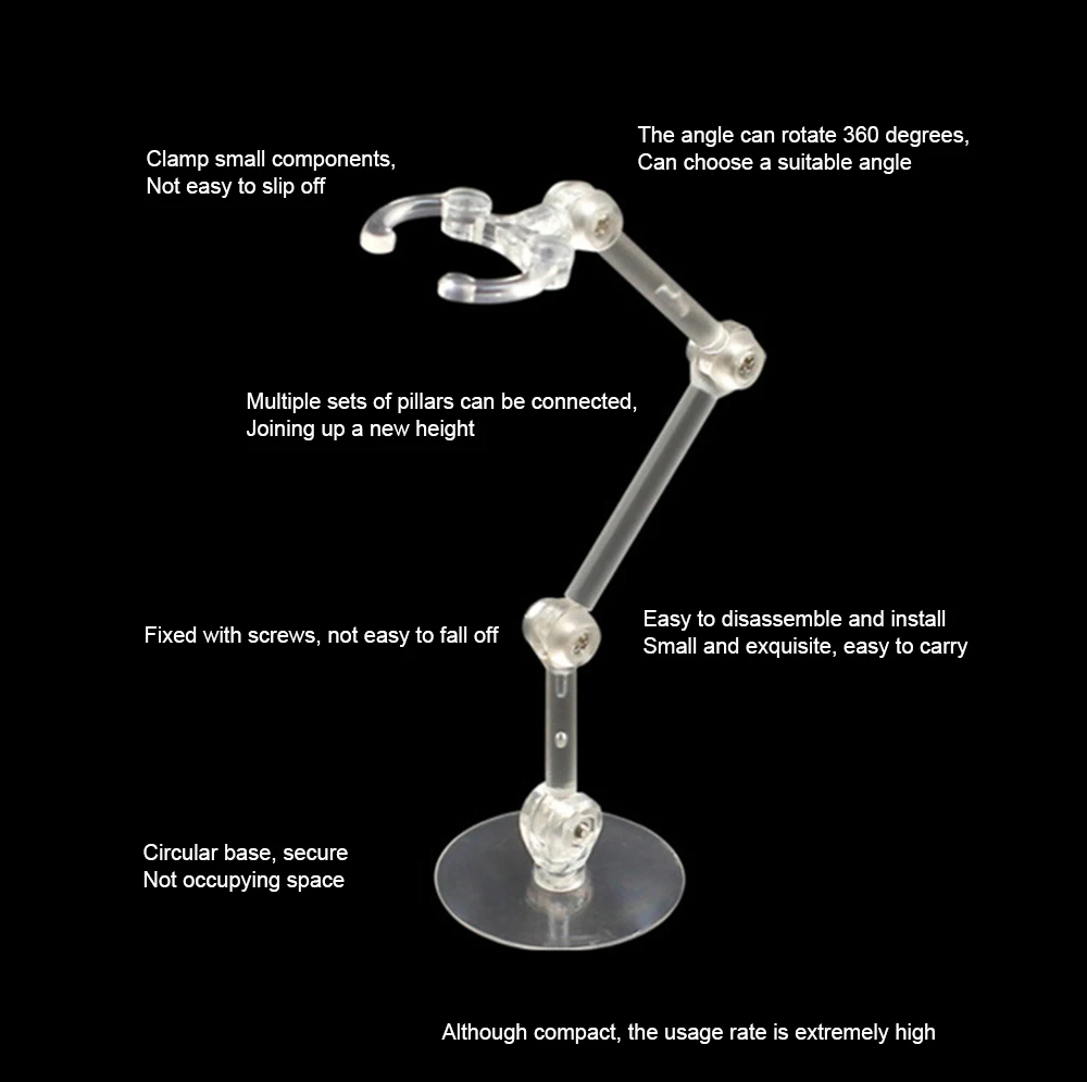 4 Stuks Action Figure Stand Action Base Anime Figuur Voetstuk Ondersteuning Effect Podium voor Figuur Pop Model Display Stand Accessorie