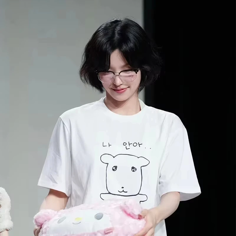 Women's Cute Slim Round Neck T-shirt Funny Harajuku Graphic Short Sleeve Summer Casual Daily Commute Comfort Top