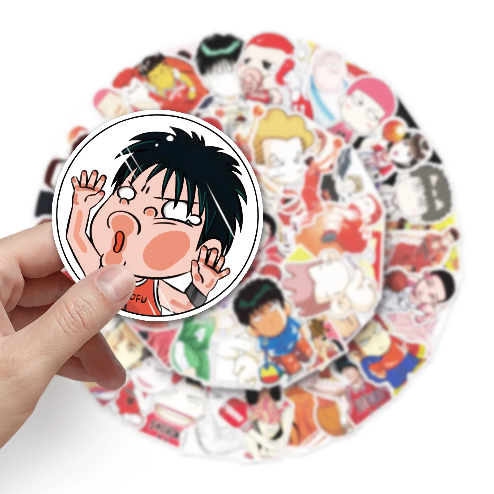 57/30/10PCS Hisashi Mitsui Ryota Miyagi Rukawa Kaede Anime Peripherals Q Version Suitcase Personality Skateboard Cup Stickers