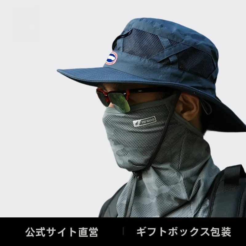 フランクグース-メンズ-フィッシングキャップ-アウトドア-uvカット-ウエスタン-カウボーイハット-つば広-日よけ-カジュアル-調節可能-春用帽子