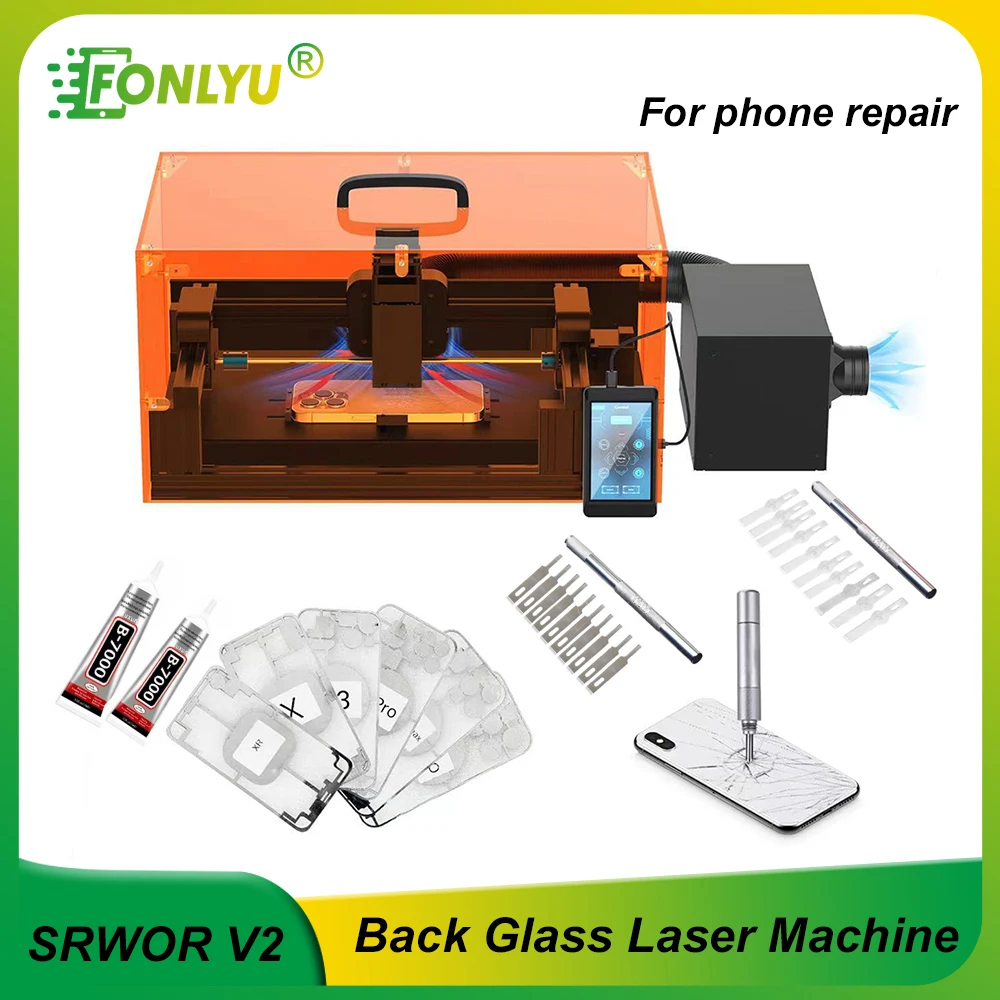 Full Set Mobile Phone Special Back Cover Separating Laser Machine for iPhone X 11Pro 12Pro Max 13 14Pro Back Glass Repair Tools