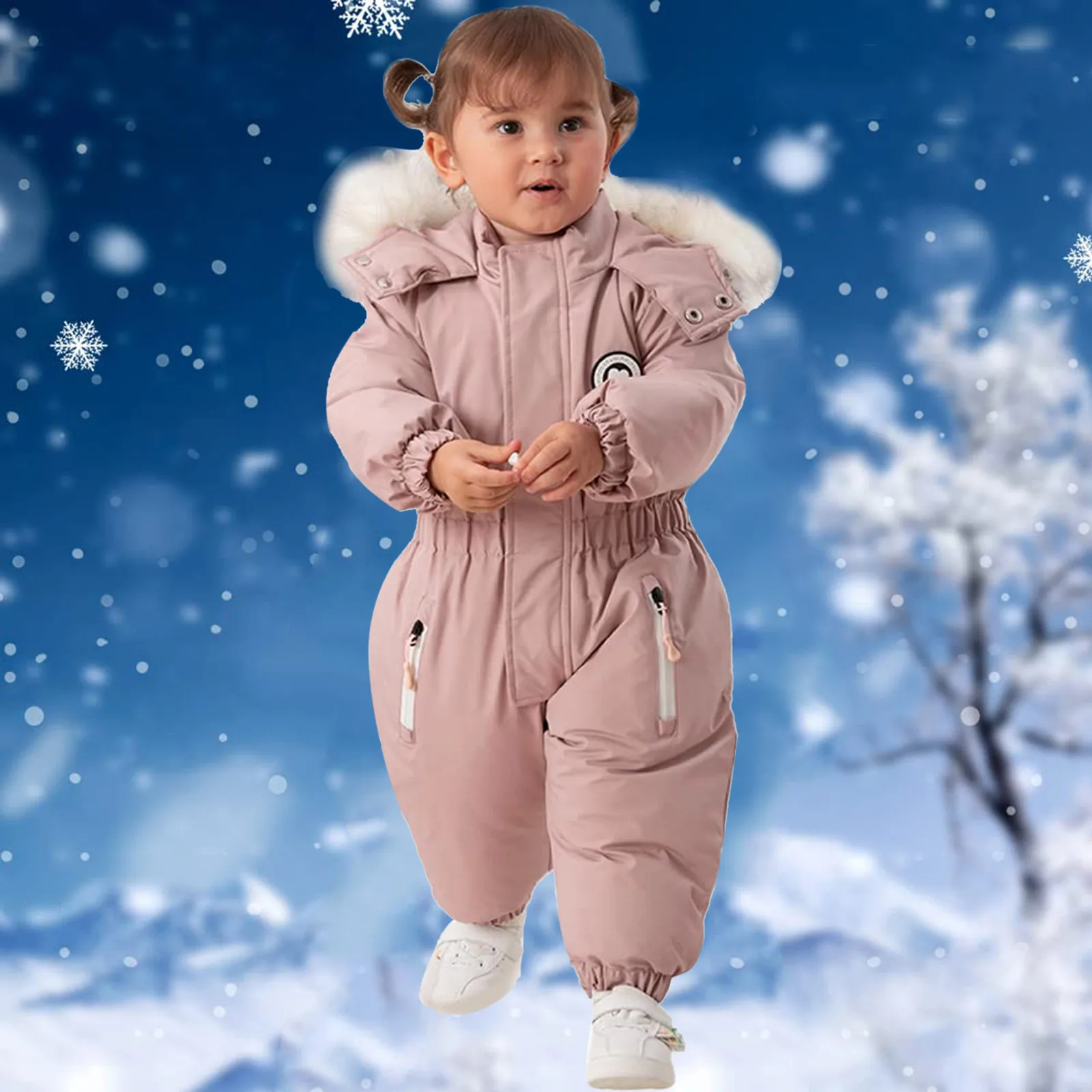 Baby Clothes Thicken Winter Warm Romper Plus Fleece Jumpsuit Snowsuits Girl Boy Hooded Jackets Ski Suits Kids Coat Outerwear