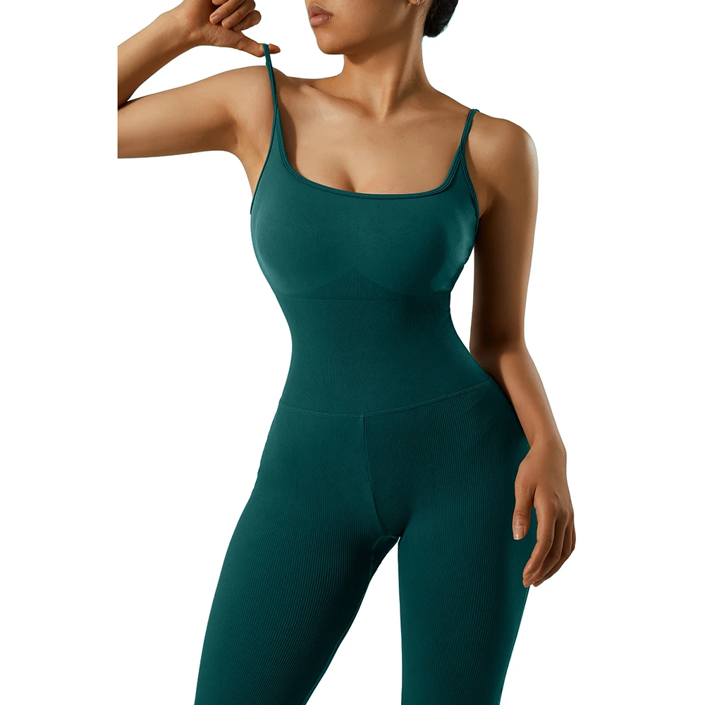 Solid Sleeveless  Jumpsuit Women Elastic Hight Outfit Fashion Fitness Sportwear Slim Rompers Fashion Streetwear Women 2024