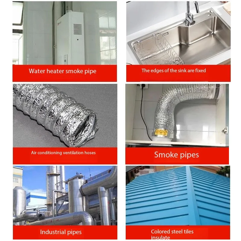 

Heavy-duty fiberglass aluminum foil tape, self-adhesive, high-temperature resistant, for wrapping water heater pipes, sun protec
