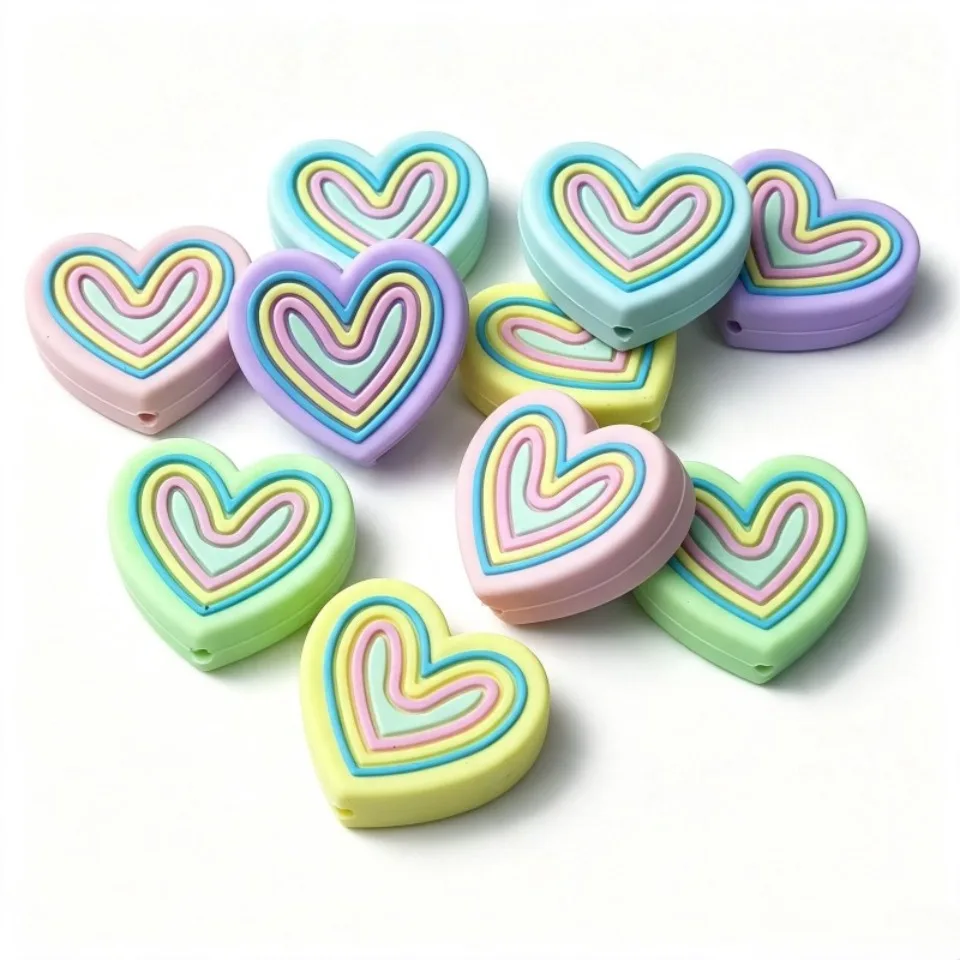 20pcs New Silicone Beads Mini Focus Beads For Pens Food Grade Silicone Teether Beads DIY Jewelry Pacifier Chain Accessories