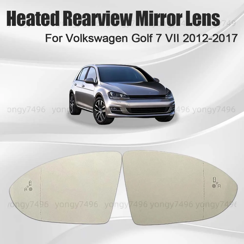 

Car Wide Angle With Blind Spot Assist Heated Rearview Mirror Lens For Volkswagen Golf 7 VIl 2012 2013 2014 2015 2016 2017