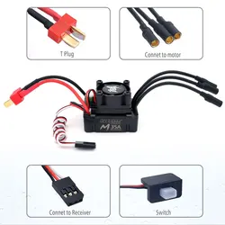 SURPASS HOBBY 60A 45A 35A Regolatore di velocità ESC impermeabile T plug 2-3S per motore brushless 1/10 1/12 1/14 1/16 RC Accessori auto